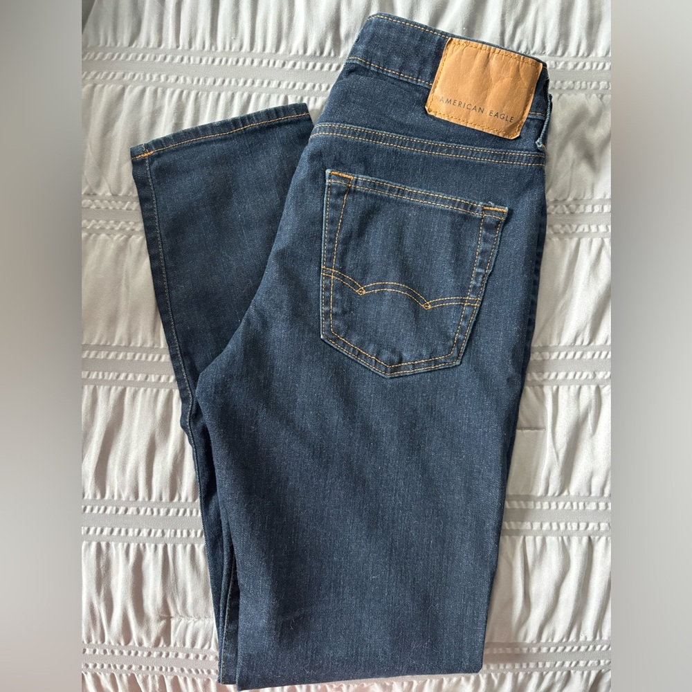 American Eagle Outfitters Men's Slim Jeans in Dark Blue